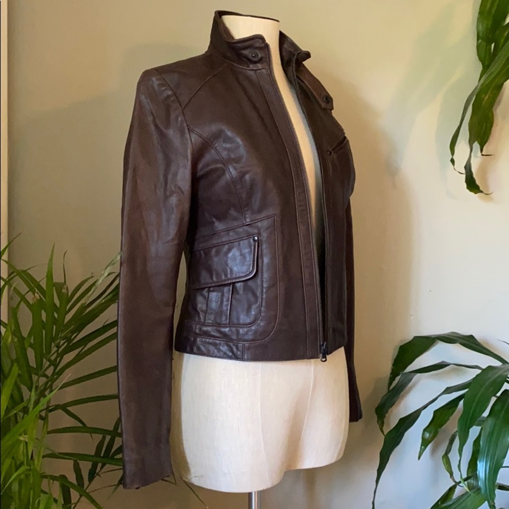 Kenneth Cole - Structured Leather Jacket